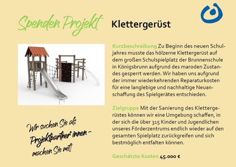 Spendenprojekt Klettergerüst